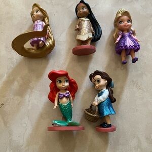 Disney Princess Figurine Collection - Red, Purple, Blue